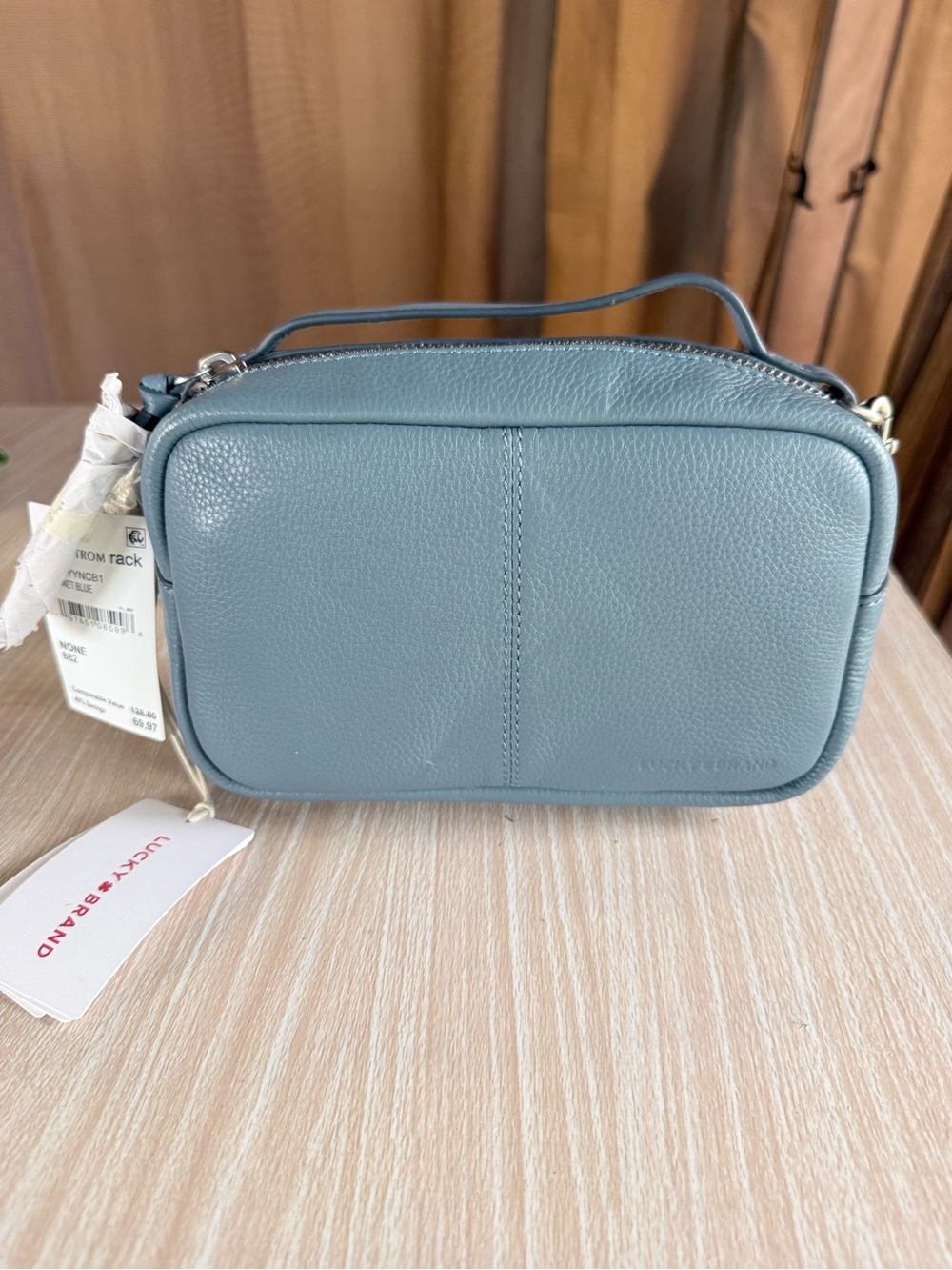 Lucky Brand Blue Leather Crossbody Bag